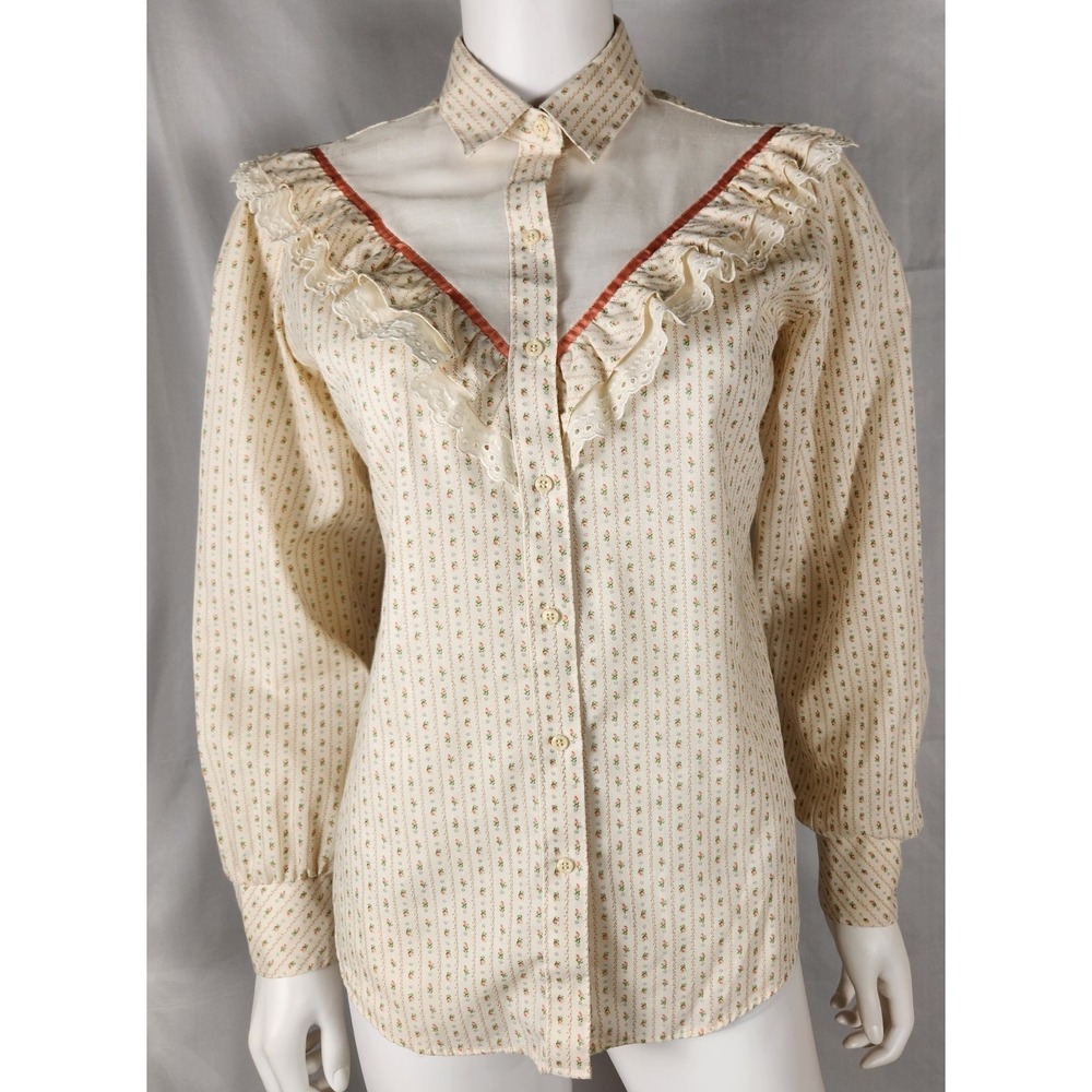 VTG 70s/80s Women's Panhandle Slim Cowgirl/Rodeo/Retro Button-Up Shirt 12 3/4